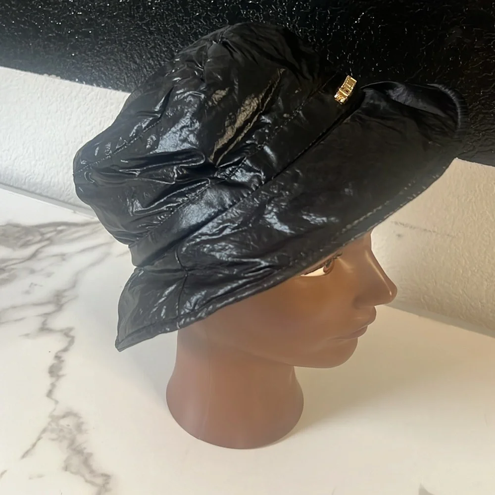 Youth Steven Madden faux leather look vinyl bucket‎ hat in black  Unisex